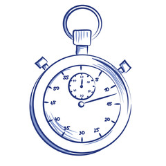 Vector hand drawn icon stopwatch