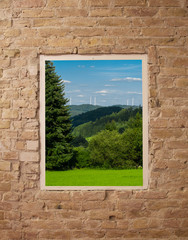 Alte Wand mit Fenster