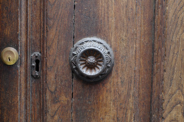 Wooden Door in Florence, Italy