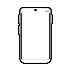 electronic cell phone on icon vector illustration design graphic paint 