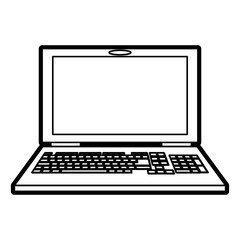 electronic laptop on icon vector illustration design graphic paint 