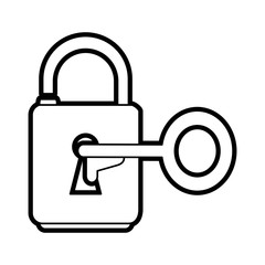 Locked padlock accessory icon vector illustration design graphic paint 