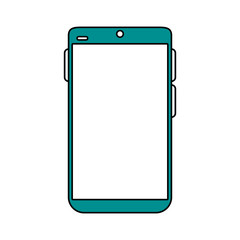 electronic cell phone on icon vector illustration design graphic silhouette