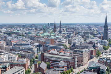 Panorama d'Hambourg depuis l'église Saint-Michel