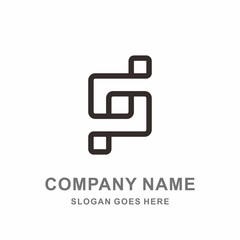 Monogram Letter S Geometric Square Box Architecture Construction Business Company Stock Vector Logo Design Template