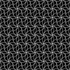 Geometric black and white seamless pattern