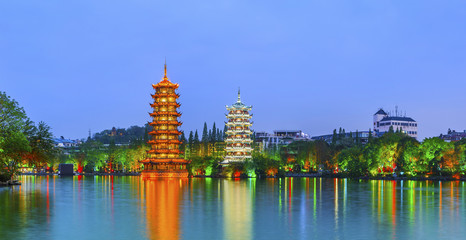 Fototapeta premium Guilin Yangshuo beautiful natural scenery