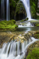 Toberia Waterfalls at Entzia mountain range, Basque Country, Spain