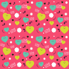 Seamless nice hearts patterns
