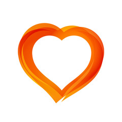 Beautiful Orange Heart