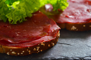 fresh italian starters - bresaola panini