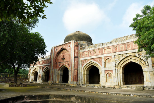 Jamali Kamali mosque at the Mehrauli Archaeological Park, New Delhi