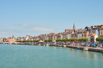 Deauville harbour, Normandy France - obrazy, fototapety, plakaty