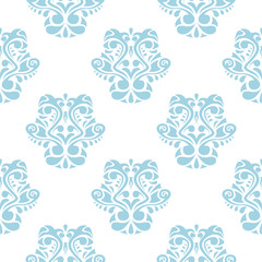 Blue and white abstract seamless pattern