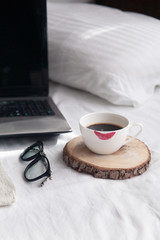 Morning coffee in bed
