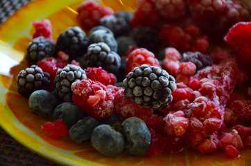 fresh forest fruits close up
