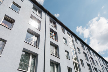 Fototapeta premium white typical house in a city at germany