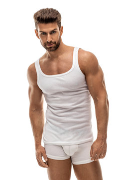 Sexy male model in underwear