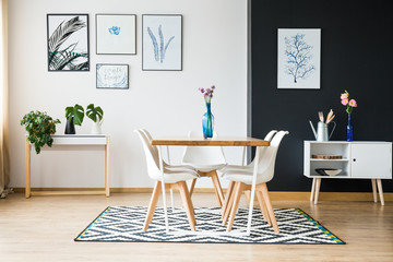 Dining room in scandi style
