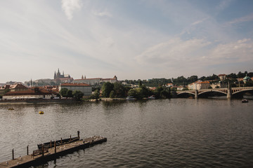 prague town czech republic bridge