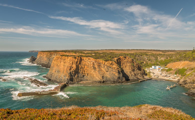 Coastline Rocky Landscape Exposure done in the South Coast of Portugal