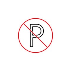 no parking sign on white background