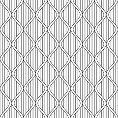 Fototapeta premium Vector seamless pattern. Modern stylish texture. Repeated geometric pattern. Mesh of curved lines.
