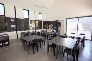 Modern science classroom in an elementary school