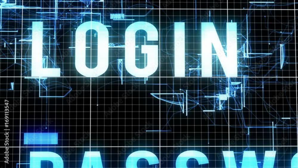 Poster entering login and password with access denied result on modern technology background. internet tech