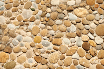 Pebble stones, wall, background
