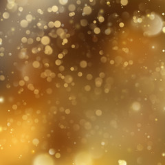 Christmas golden holiday glowing background. EPS 10 vector