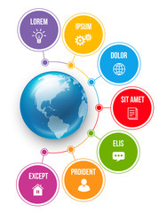 Infographics with steps or options