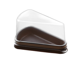 Cake packaging (with clipping path) isolated on white background