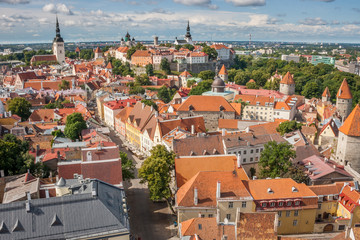 Fototapeta na wymiar Tallin Panoramic View, Estonia