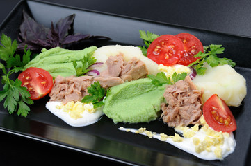 tuna with garnish
