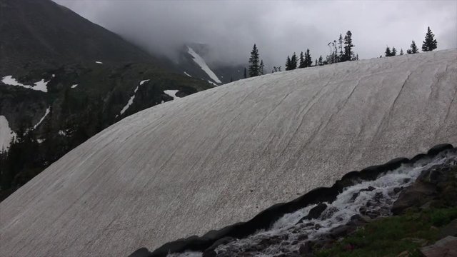 Melting Glacier Snow near lake Isabelle