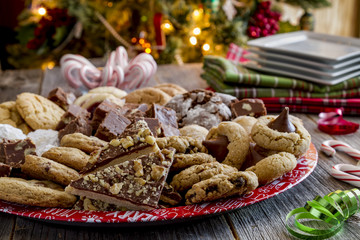 Holiday Cookie Gift Tray with Assorted Baked Goods