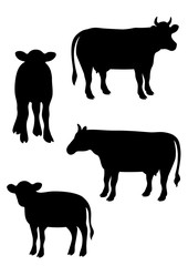 Vector image of circuit pattern cow.