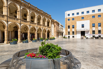 Mazara del Vallo (Italy) - Piazza della Repubblica, with Palazzo del Seminario and the Town Hall