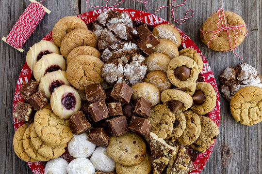 Holiday Cookie Gift Tray with Assorted Baked Goods