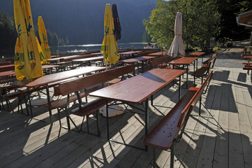 geschlossenes gartenlokal