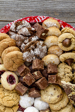 Holiday Cookie Gift Tray With Assorted Baked Goods