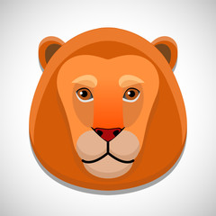 Vector drawing of a lion's head