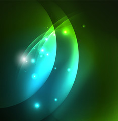 Glowing geometric shapes
