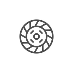 Obraz premium Car clutch line icon