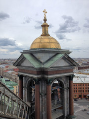 On the rooftop of Saint Isaac's Cathedral,  Saint Petersburg, Russia