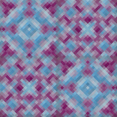 Kaleidoscopic low poly rhomb style vector mosaic background