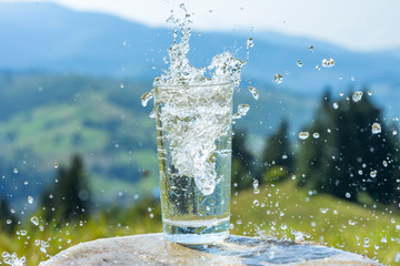 A glass of fresh water and