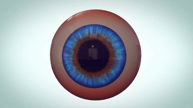 Abstract eyeball with red veins looks around