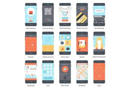 15 Mobile Device Screen Illustrations 2